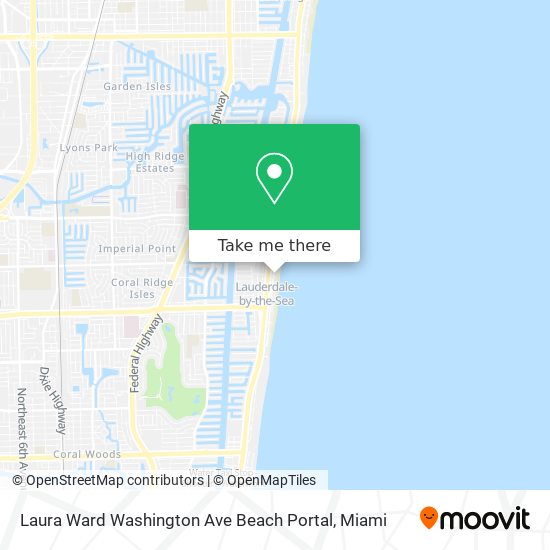 Mapa de Laura Ward Washington Ave Beach Portal