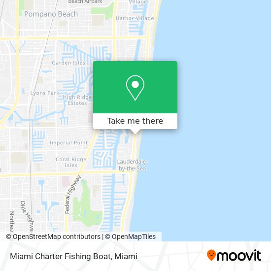 Miami Charter Fishing Boat map