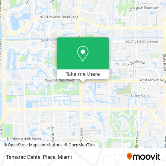 Mapa de Tamarac Dental Place