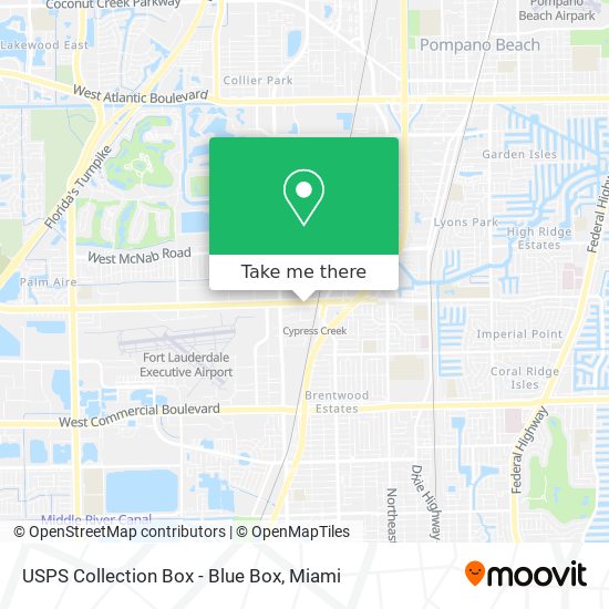 USPS Collection Box - Blue Box map