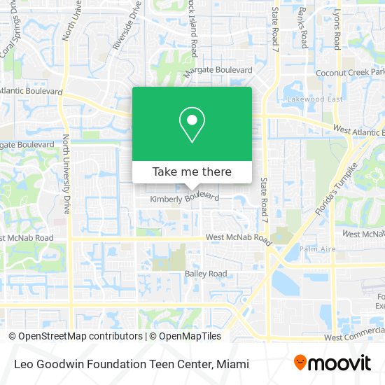 Leo Goodwin Foundation Teen Center map
