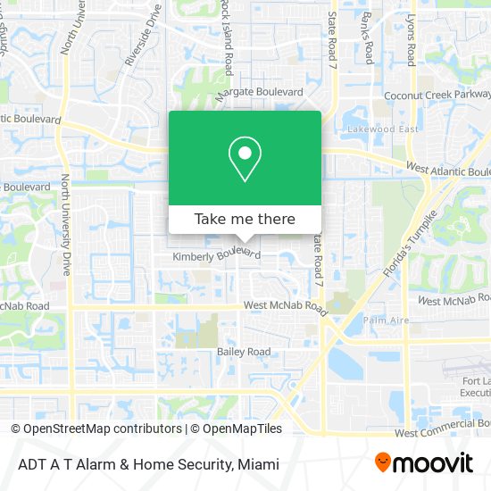 Mapa de ADT A T Alarm & Home Security