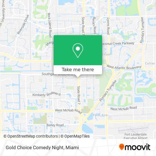 Mapa de Gold Choice Comedy Night