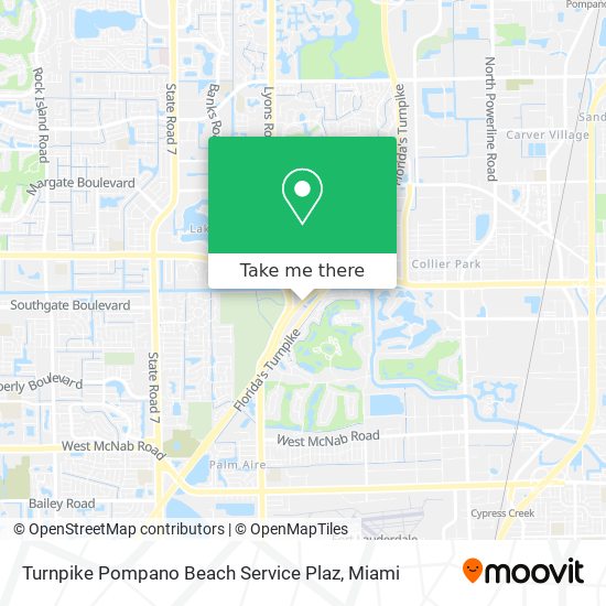 Mapa de Turnpike Pompano Beach Service Plaz