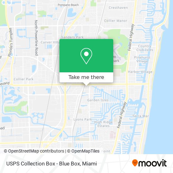 USPS Collection Box - Blue Box map