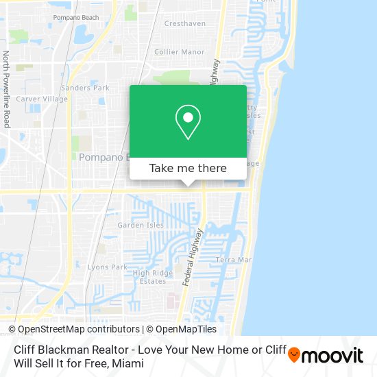 Cliff Blackman Realtor - Love Your New Home or Cliff Will Sell It for Free map