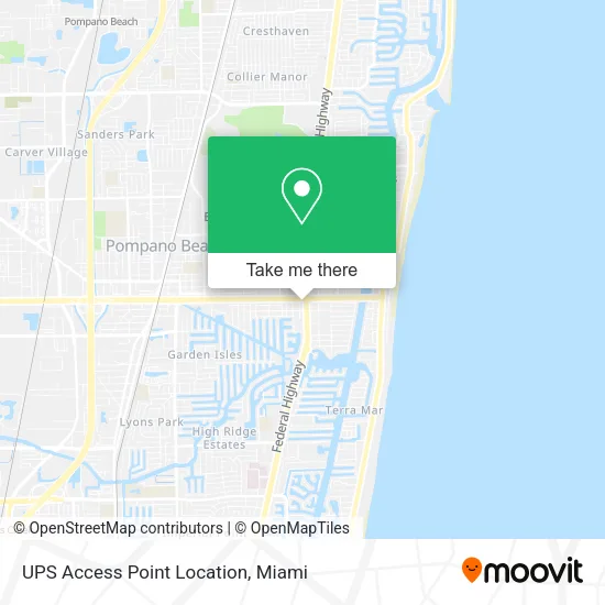 UPS Access Point Location map