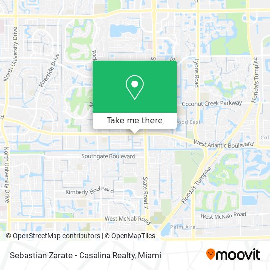 Sebastian Zarate - Casalina Realty map