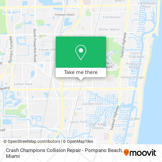 Crash Champions Collision Repair - Pompano Beach map