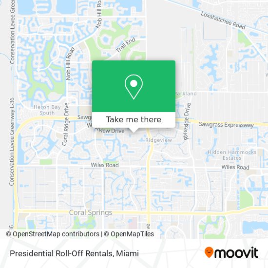 Presidential Roll-Off Rentals map