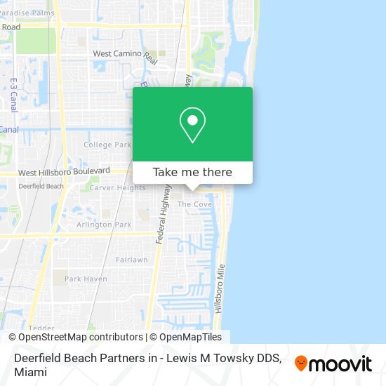 Mapa de Deerfield Beach Partners in - Lewis M Towsky DDS