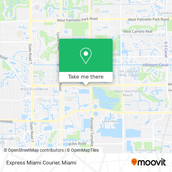 Express Miami Courier map