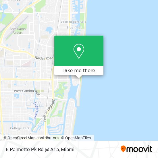 E Palmetto Pk Rd @ A1a map