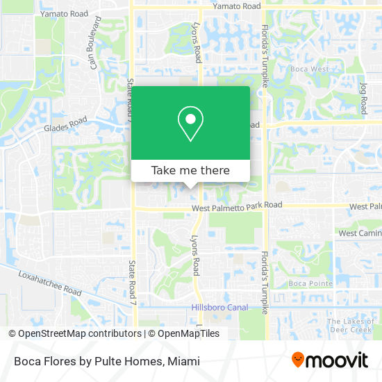 Boca Flores by Pulte Homes map