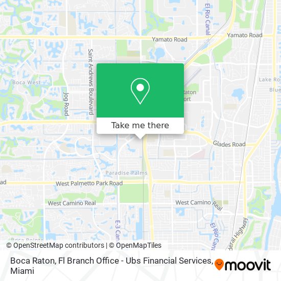 Boca Raton, Fl Branch Office - Ubs Financial Services map