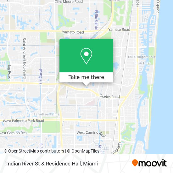 Indian River St & Residence Hall map