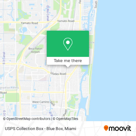 Mapa de USPS Collection Box - Blue Box
