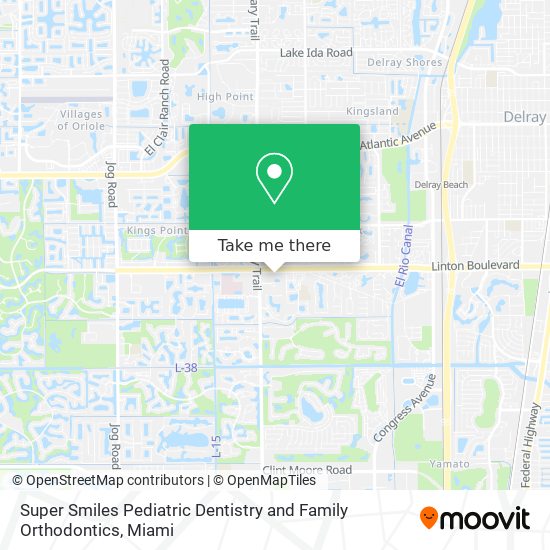 Mapa de Super Smiles Pediatric Dentistry and Family Orthodontics
