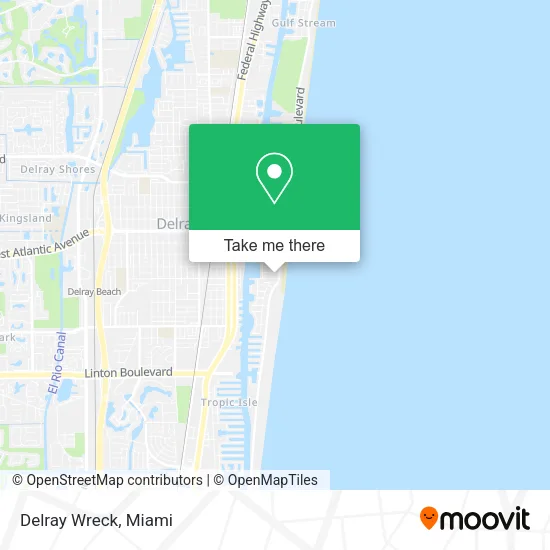Delray Wreck map