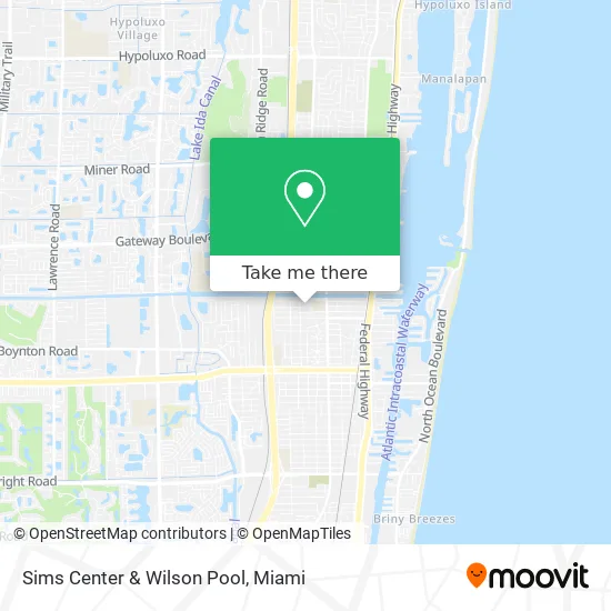 Sims Center & Wilson Pool map