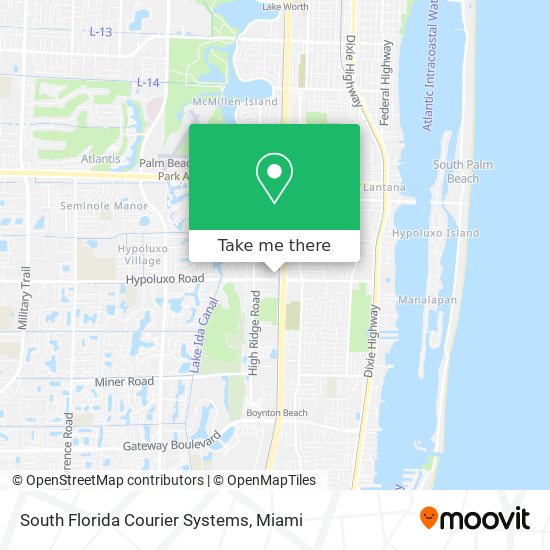 South Florida Courier Systems map