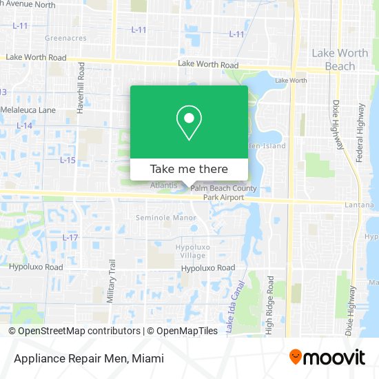 Mapa de Appliance Repair Men