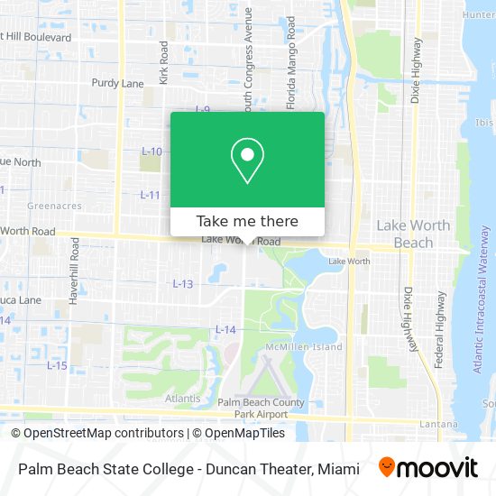 Palm Beach State College - Duncan Theater map