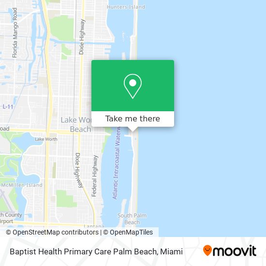 Baptist Health Primary Care Palm Beach map