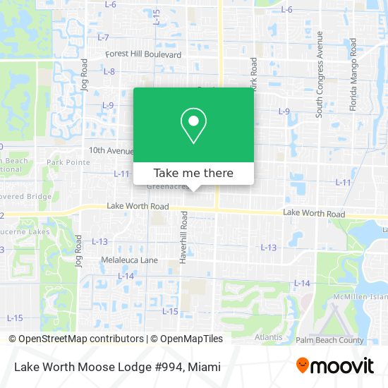 Lake Worth Moose Lodge #994 map