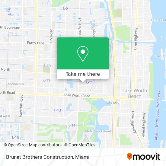 Brunet Brothers Construction map