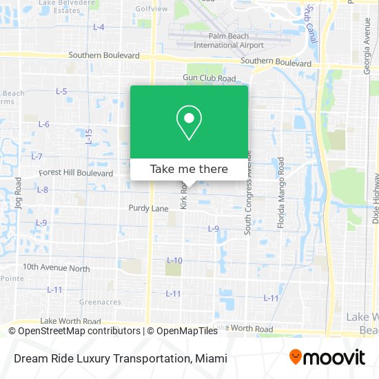 Dream Ride Luxury Transportation map