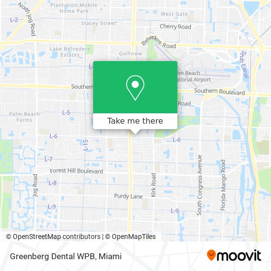 Mapa de Greenberg Dental WPB