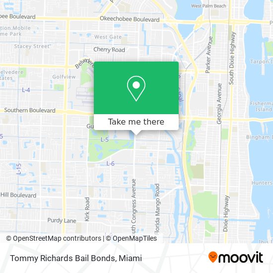 Mapa de Tommy Richards Bail Bonds