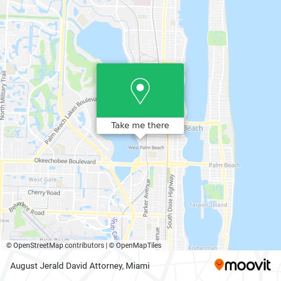 August Jerald David Attorney map