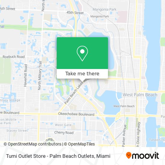 Mapa de Tumi Outlet Store - Palm Beach Outlets