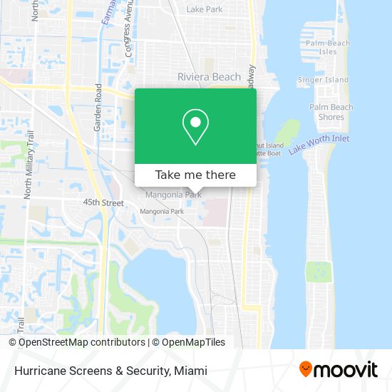 Hurricane Screens & Security map