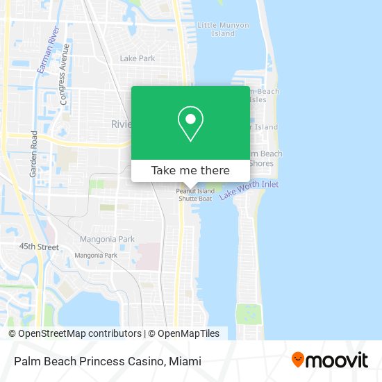 Palm Beach Princess Casino map