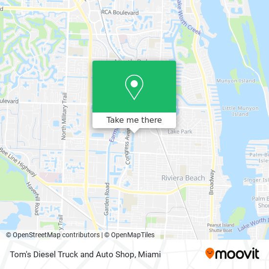 Tom's Diesel Truck and Auto Shop map