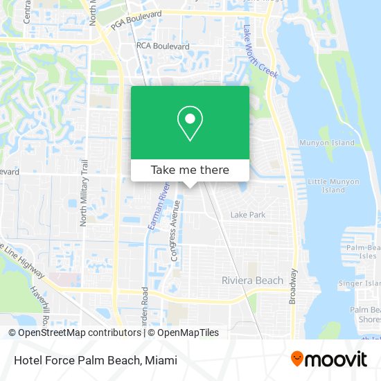 Mapa de Hotel Force Palm Beach