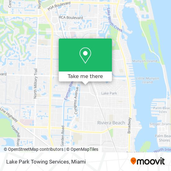 Mapa de Lake Park Towing Services