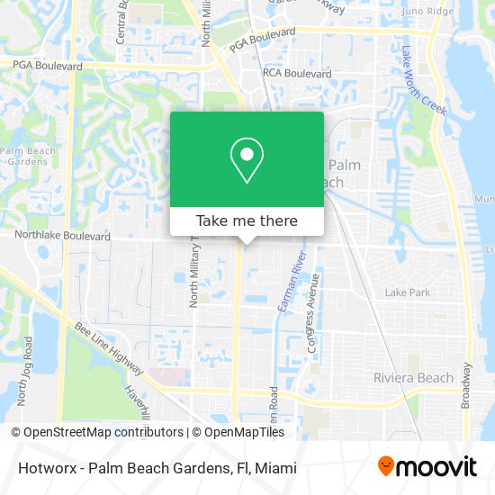 Mapa de Hotworx - Palm Beach Gardens, Fl