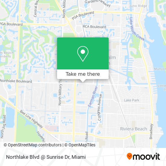 Mapa de Northlake Blvd @ Sunrise Dr
