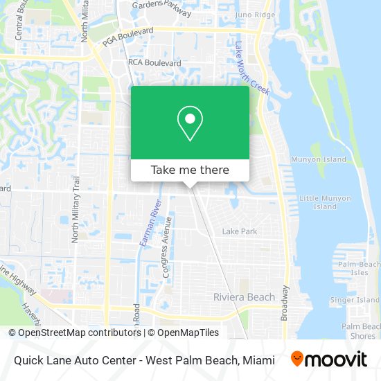 Quick Lane Auto Center - West Palm Beach map