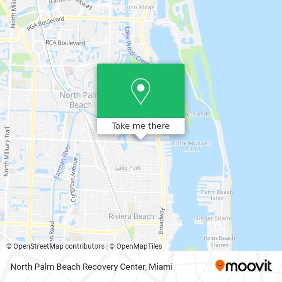 Mapa de North Palm Beach Recovery Center