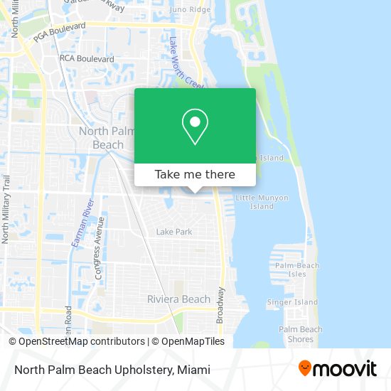 North Palm Beach Upholstery map