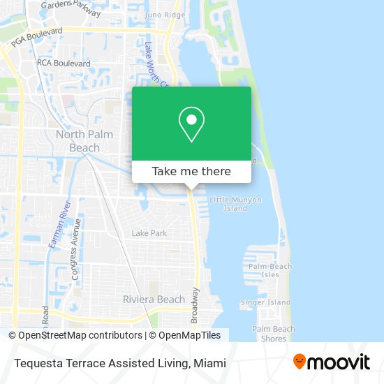 Mapa de Tequesta Terrace Assisted Living