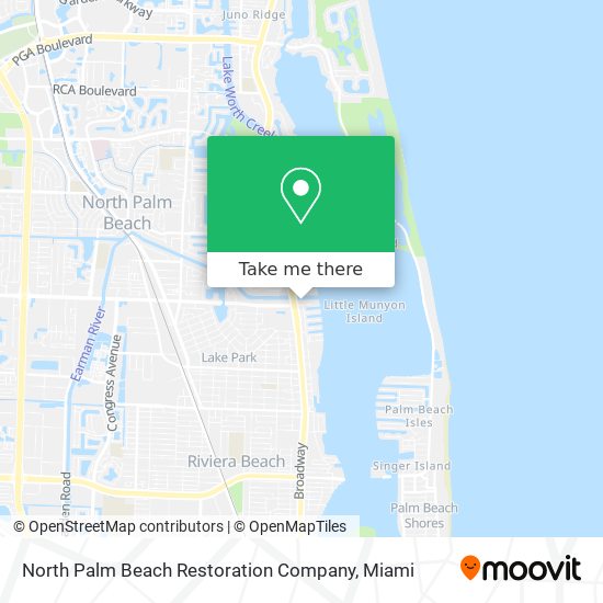 Mapa de North Palm Beach Restoration Company