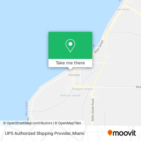 Mapa de UPS Authorized Shipping Provider