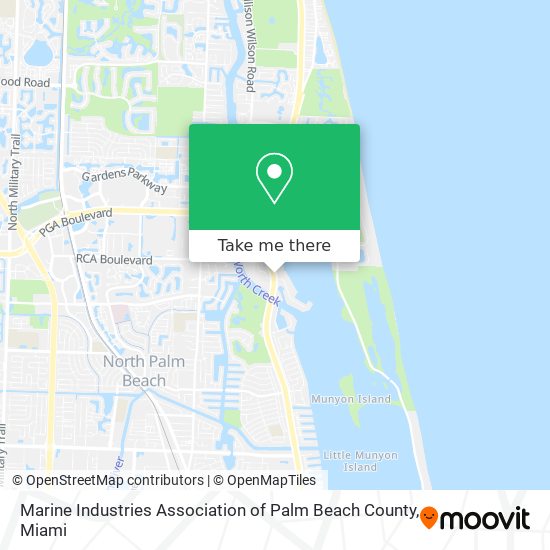 Marine Industries Association of Palm Beach County map