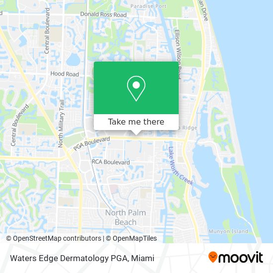 Waters Edge Dermatology PGA map